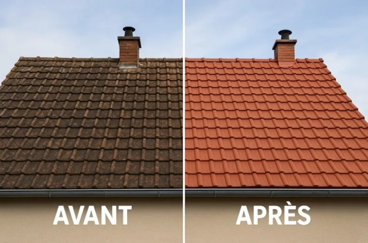  1. "Un toit sain, une maison sereine."   2. "Nettoyage doux, résultat durable."   3. "Préservez votre toit, préservez votre patrimoine."   4. "La propreté qui protège."   5. "Offrez à votre toiture une seconde jeunesse."